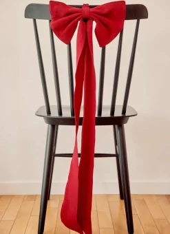 Best Heather Taylor Home Solid Red Fabric Bow