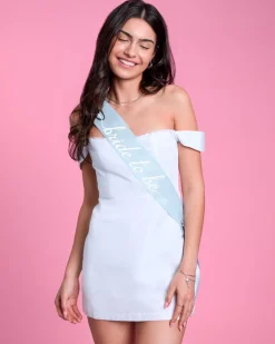 New xo, Fetti Something Blue Sash - blue satin sash