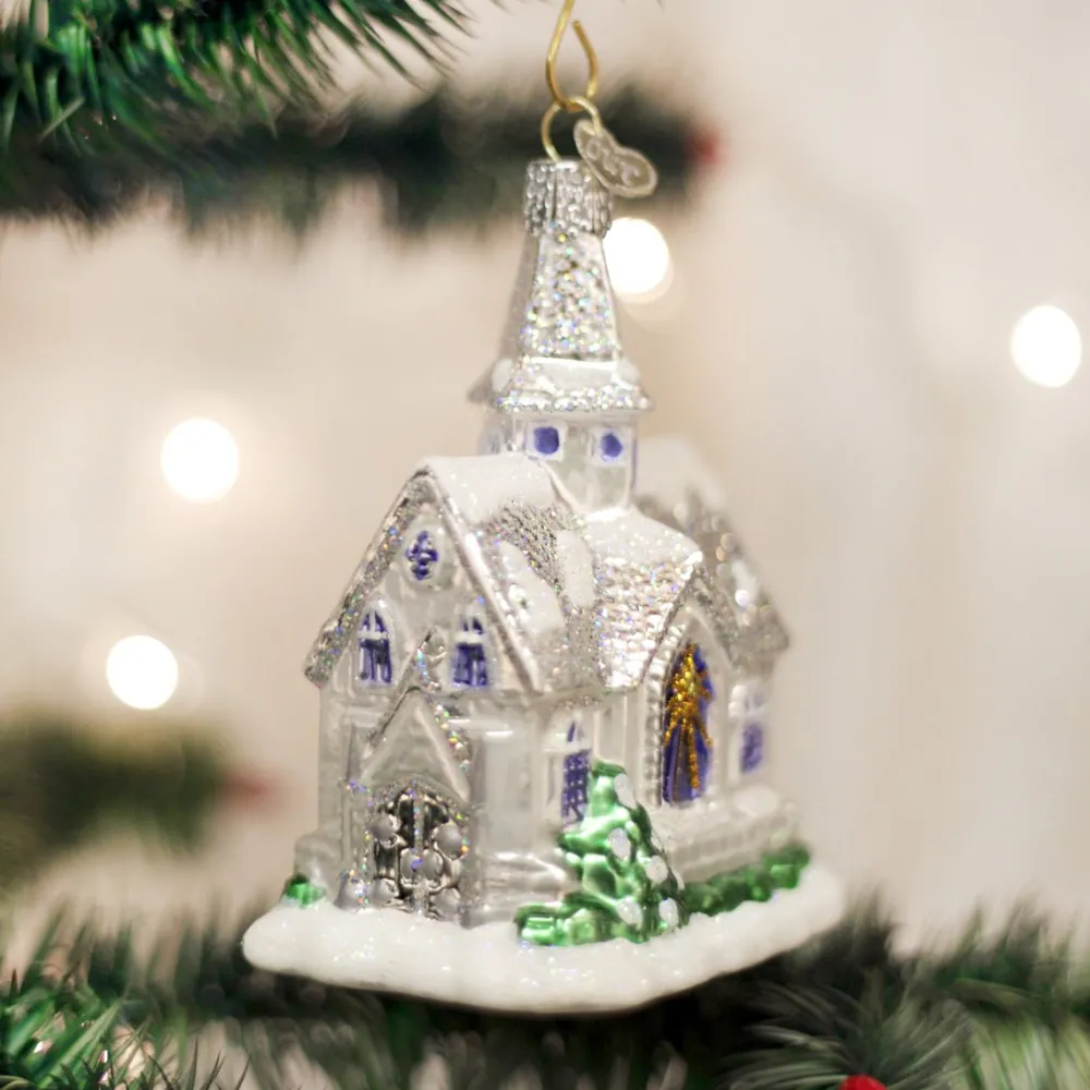 Clearance Old World Christmas Sparkling Cathedral Ornament