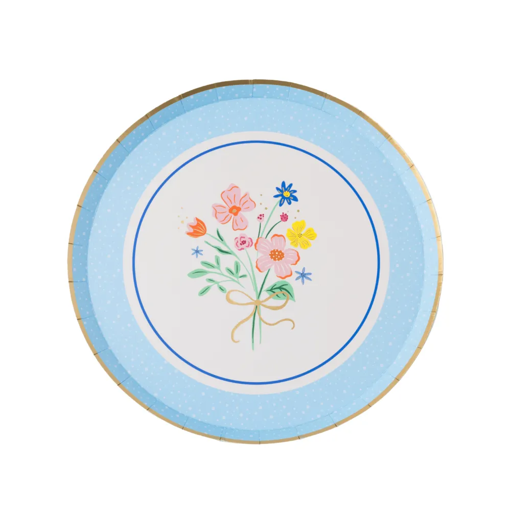 Clearance Bonjour Fete Spring Bouquet Floral Dessert Plates