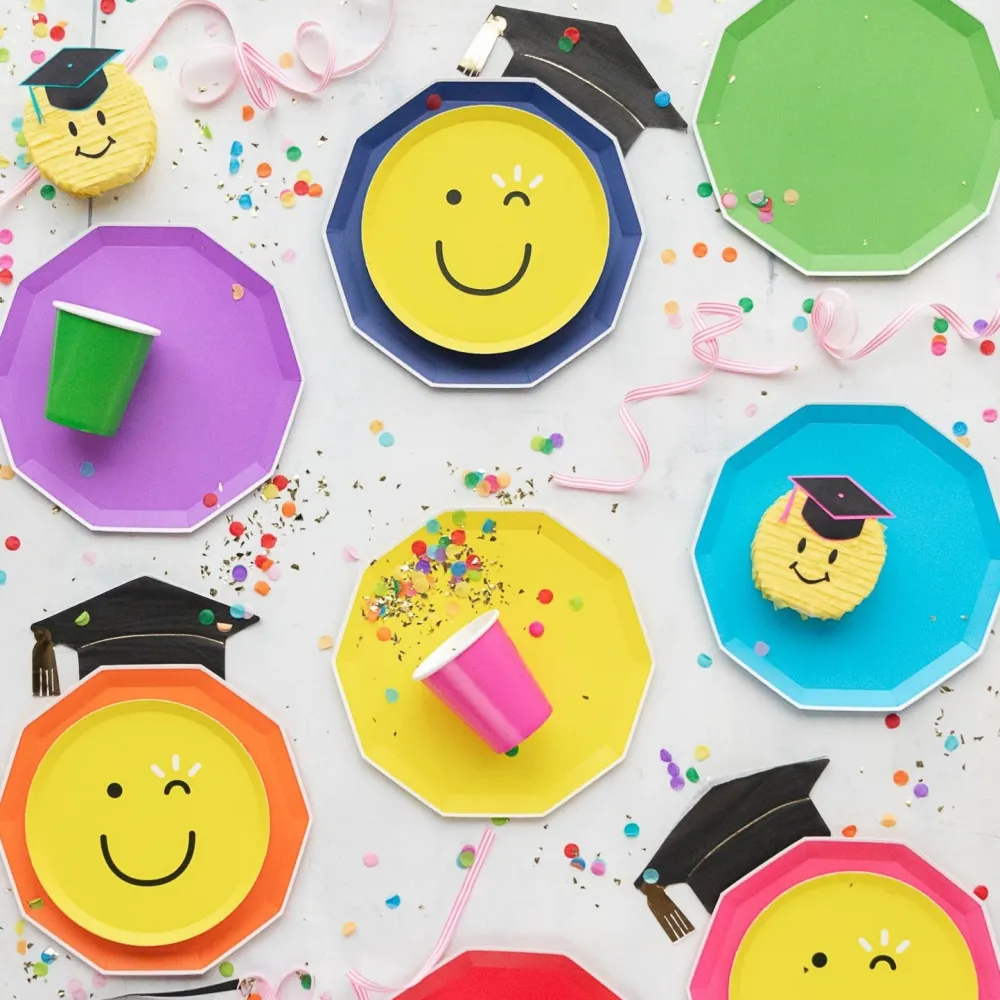 Sale Bonjour Fete Sprinkles & Smiles Assorted Rainbow Cups
