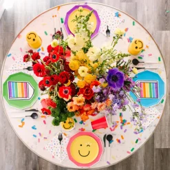 Online Bonjour Fête Sprinkles & Smiles Cake Slice Die Cut Napkins