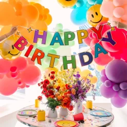 Outlet Bonjour Fete Sprinkles & Smiles Rainbow Happy Birthday Banner