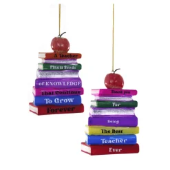 Discount Cody Foster Co. Stack of Books Glass Ornament by Cody Foster