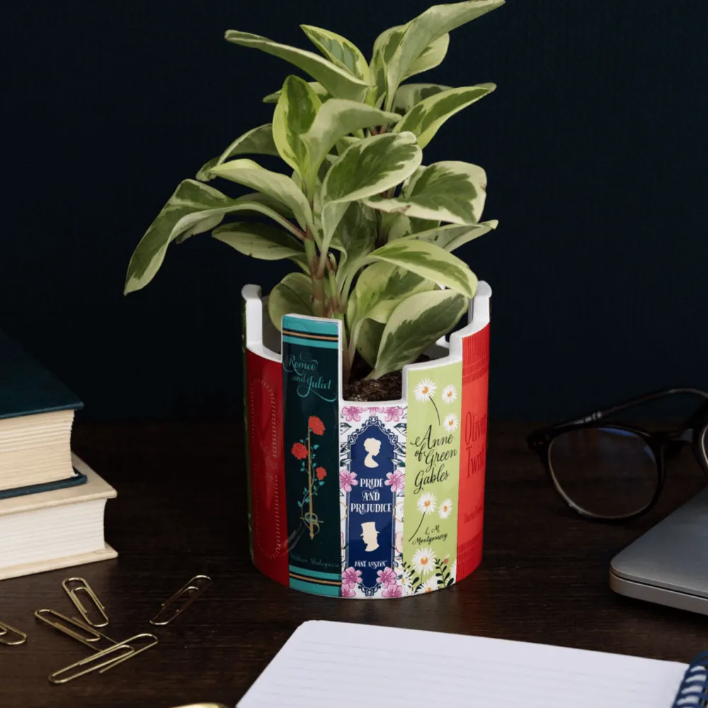 Clearance Steel Mill Gifts Stack of Classics Ceramic Desk Pot