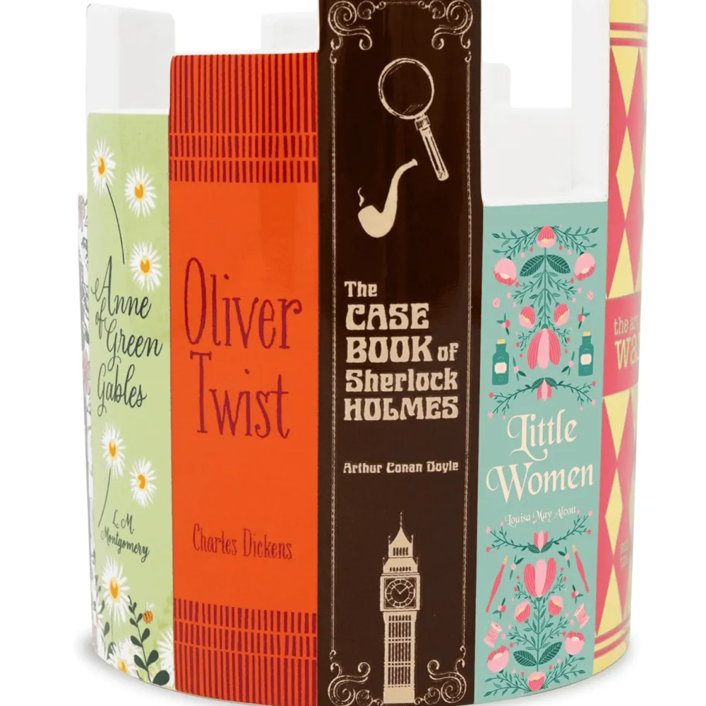 Clearance Steel Mill Gifts Stack of Classics Ceramic Desk Pot