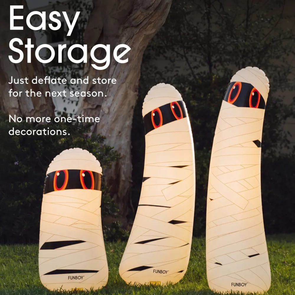 Discount Funboy Standing Light-Up Mummy Ghost Decor, Set of 3