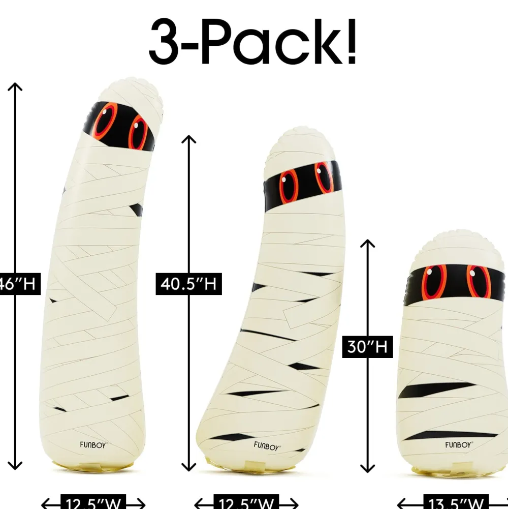 Discount Funboy Standing Light-Up Mummy Ghost Decor, Set of 3