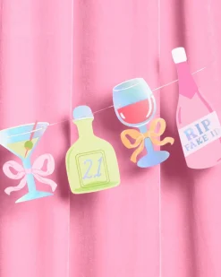 Best xo, Fetti 21st Birthday Banner - cocktail garland