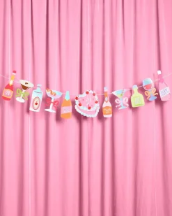 Best xo, Fetti 21st Birthday Banner - cocktail garland