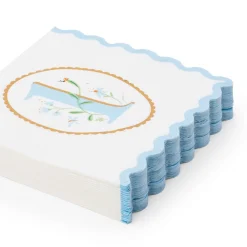 Online Bonjour Fete 1st Birthday Sky Blue Small Napkins