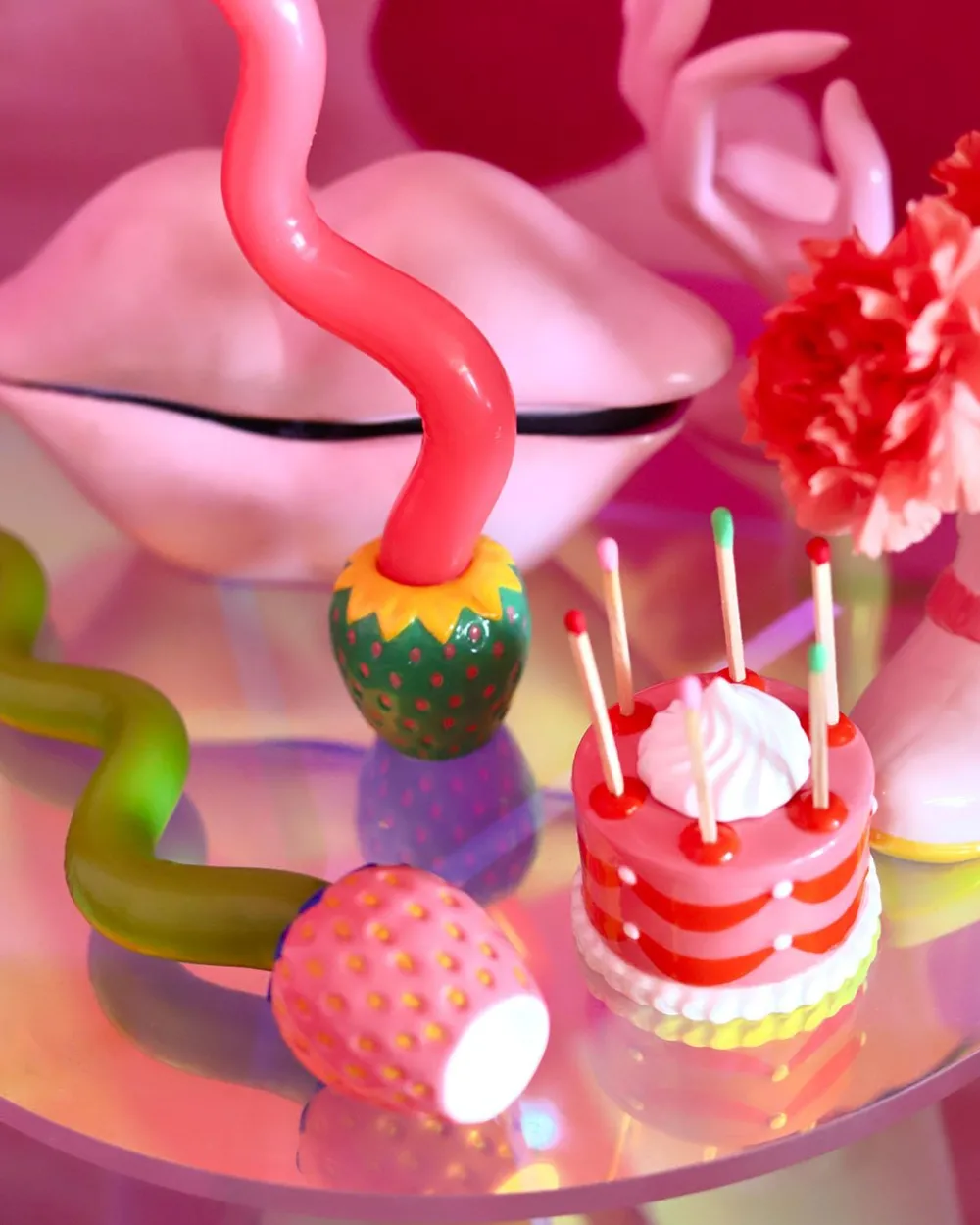 Clearance ban.do Strawberries Candle Holder Set