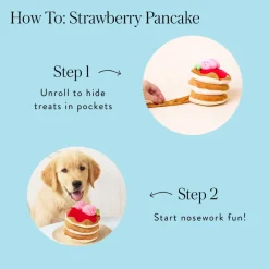 Discount The Foggy Dog Strawberry Pancake Interactive Snuffle Dog Toy