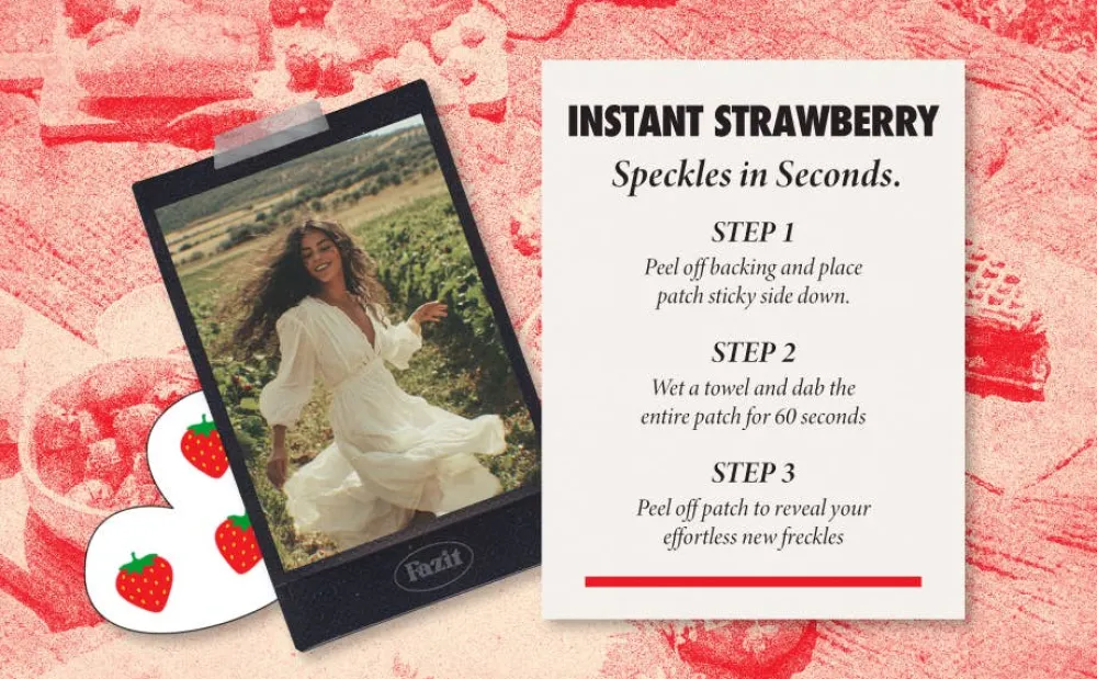 Outlet Fazit Strawberry Speckles Temporary Tattoos