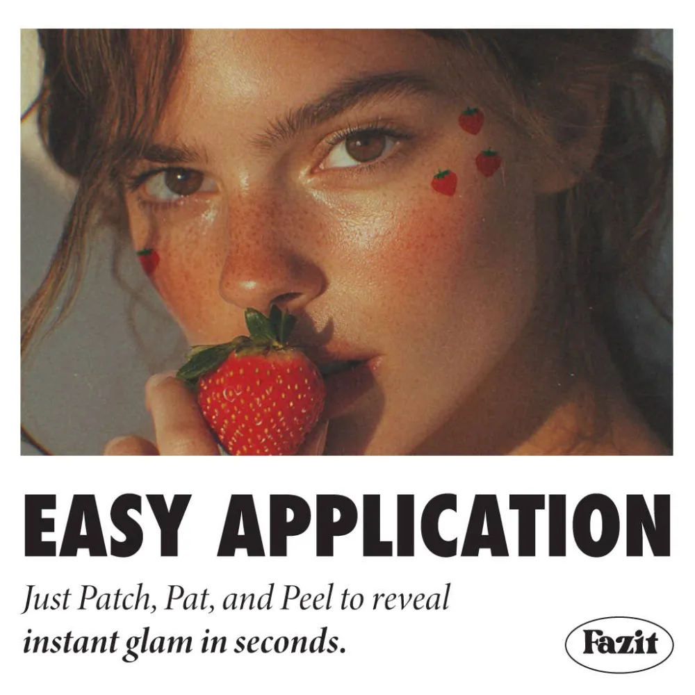 Outlet Fazit Strawberry Speckles Temporary Tattoos