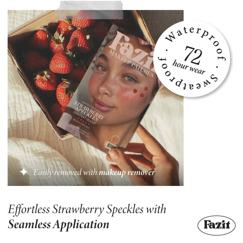 Outlet Fazit Strawberry Speckles Temporary Tattoos