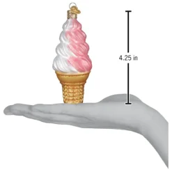 Old World Christmas Strawberry Swirl Soft Serve Ornament