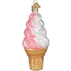 Old World Christmas Strawberry Swirl Soft Serve Ornament
