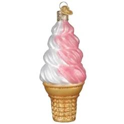 Old World Christmas Strawberry Swirl Soft Serve Ornament