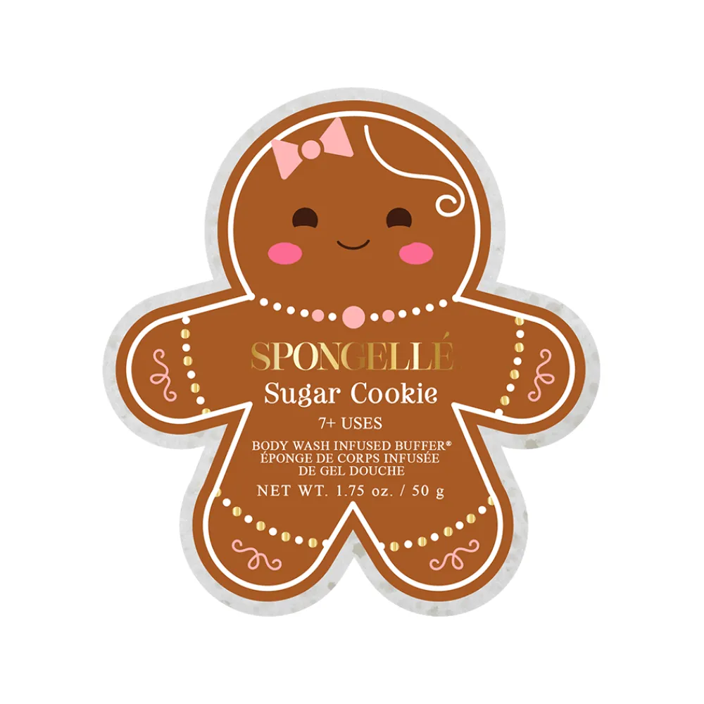 Online Spongellé Sugar Cookie Gingerbread Shower Buffer Sponge