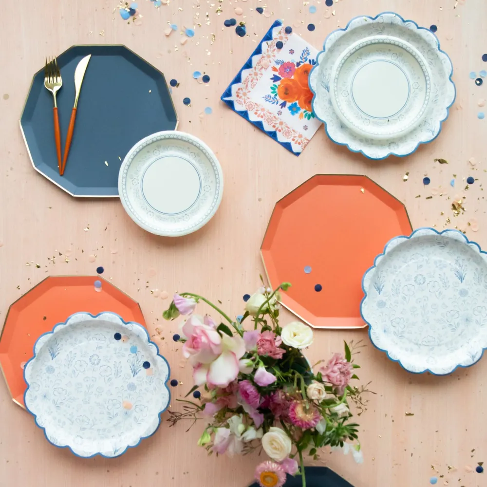 Sale Bonjour Fete Sunkissed Orange Signature Large Plates