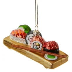 Hot Tag Sushi Glass Ornament
