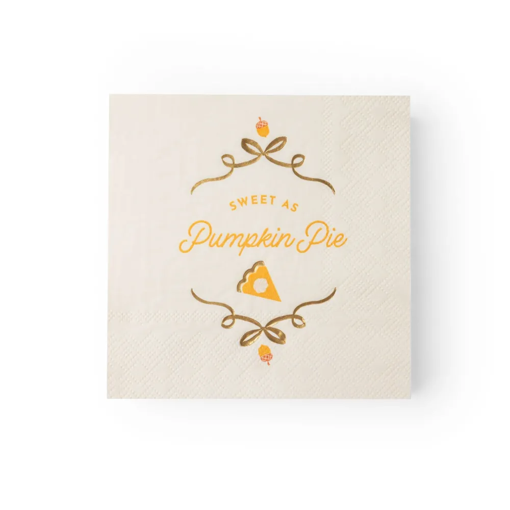 Outlet Bonjour Fete Sweet as Pumpkin Pie Cocktail Napkins