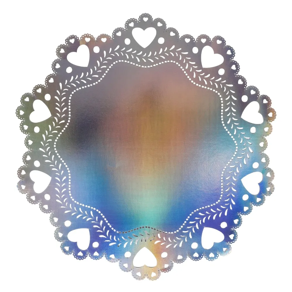 Clearance Packed Party Sweetheart Iridescent Doily Placemats (10 count)