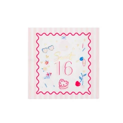 Best Bonjour Fete Sweet 16 Icon Cocktail Napkins