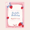 Best Bonjour Fete Sweet Strawberry Digital Party Invitation Download