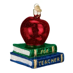 Outlet Old World Christmas Teacher's Apple Ornament