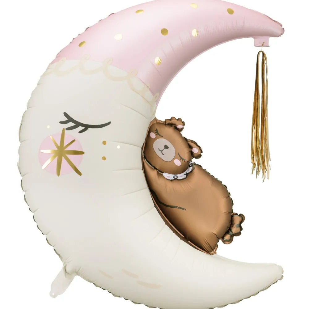 Party Deco Teddy Bear Moon Balloon