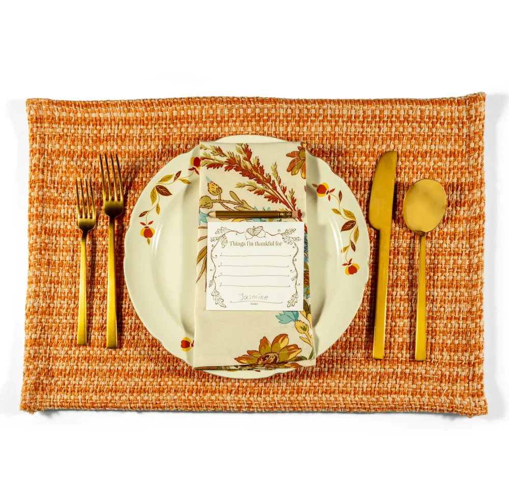 Clearance Color Box Design & Letterpress Thankful Place Cards