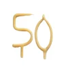 Outlet Camp Hollow 50th Birthday Beeswax Number Candle Set