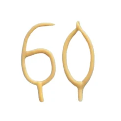 New Camp Hollow 60th Birthday Beeswax Number Candle Set