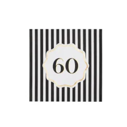 Online Bonjour Fete 60th Birthday Cocktail Napkins