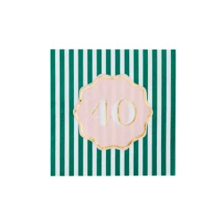New Bonjour Fete 40th Birthday Cocktail Napkins