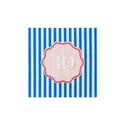 New Bonjour Fete 30th Birthday Cocktail Napkins
