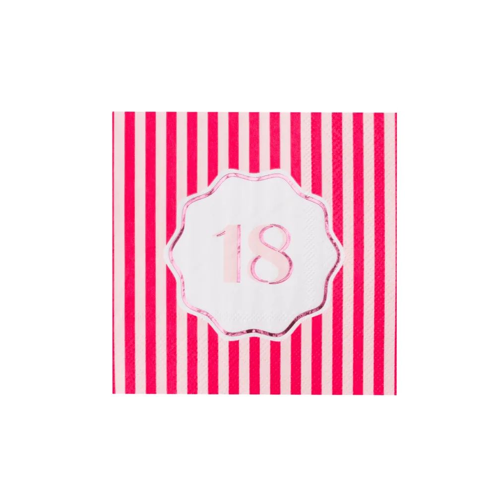New Bonjour Fete 18th Birthday Cocktail Napkins
