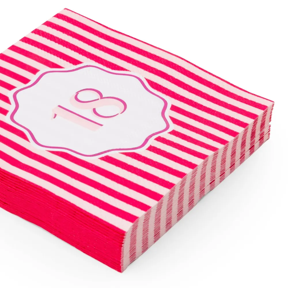 New Bonjour Fete 18th Birthday Cocktail Napkins