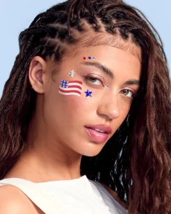 xo, Fetti 4th of July Face Gems - Flag & Star Set