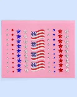xo, Fetti 4th of July Face Gems - Flag & Star Set