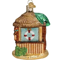 Outlet Old World Christmas Tiki Hut Ornament