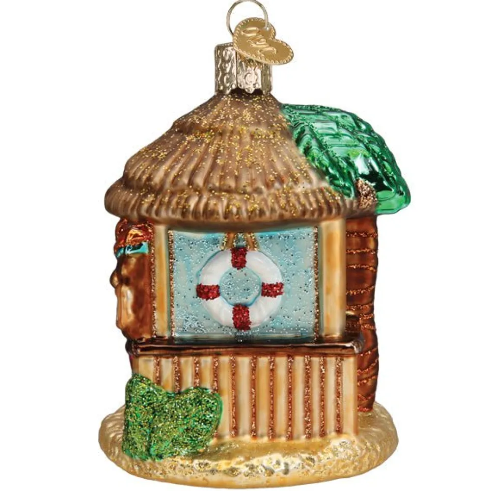 Outlet Old World Christmas Tiki Hut Ornament