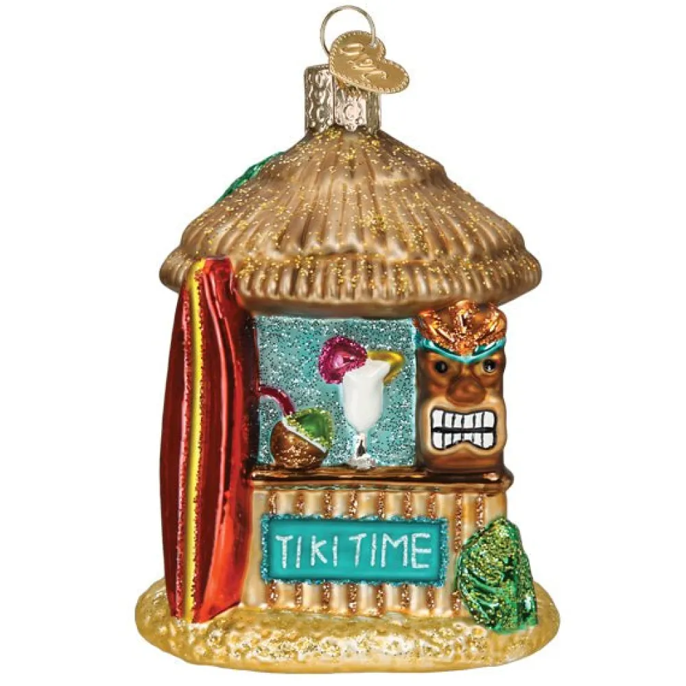 Outlet Old World Christmas Tiki Hut Ornament