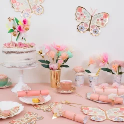 Hot Meri Meri Tissue Floral Pink Crackers