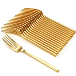 Online Crown Display Trendables Gold Plastic Forks