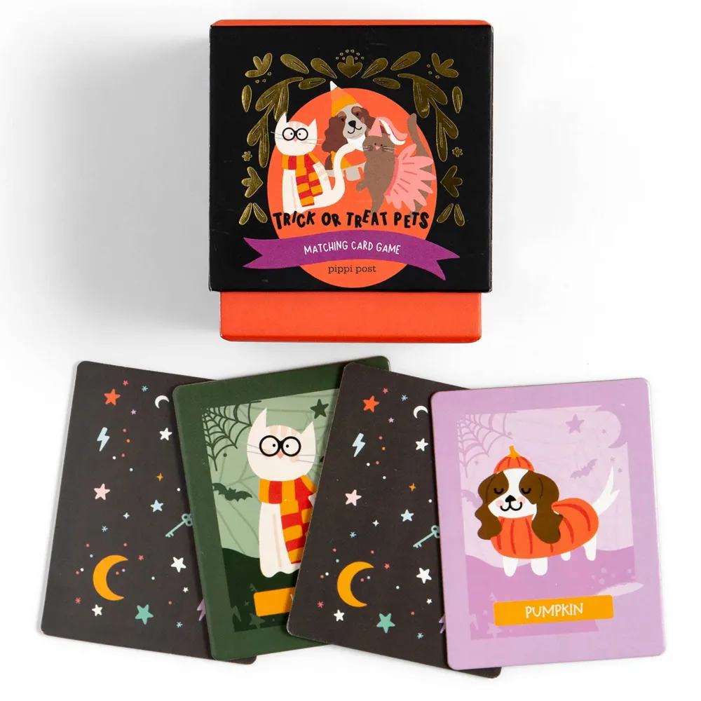 Clearance Pippi Post Trick or Treat Pets Halloween Memory Game