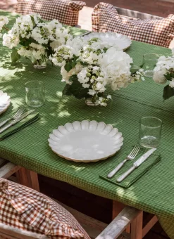 Outlet Heather Taylor Home Two Toned Evergreen Tablecloth