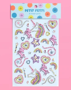 Sale xo, Fetti Unicorn Face Gems - Rainbow Gem Set